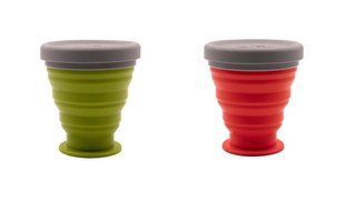 Стакан складаний TRAMP силіконовий з кришкою 200мл UTRC-126, green UTRC-126-terracota фото
