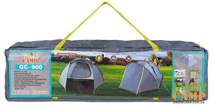 Палатка с автоматическим каркасом GreenCamp 900 четырёхместная GC900 фото