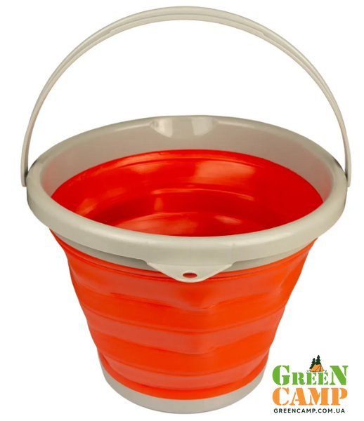 Відро TRAMP складане силіконове 10л, Помаранчевий TRC-091-orange фото