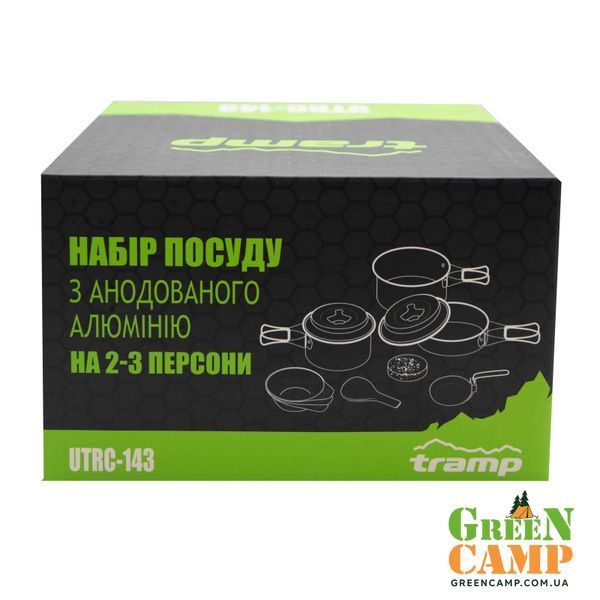 Набор посуды Tramp из анодированного алюминия на 2-3 персоны 1,1/1,7л UTRC-143 (024) UTRC-143 фото