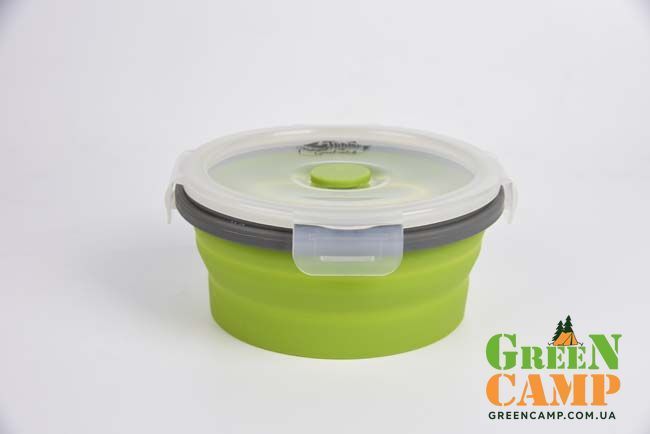 Контейнер складной с крышкой-защелкой Tramp (800ml) olive TRC-087-orange фото