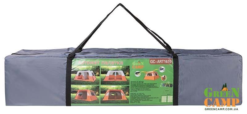 Намет 6-ти місний GreenCamp 1610, напівавтомат GC1610 фото