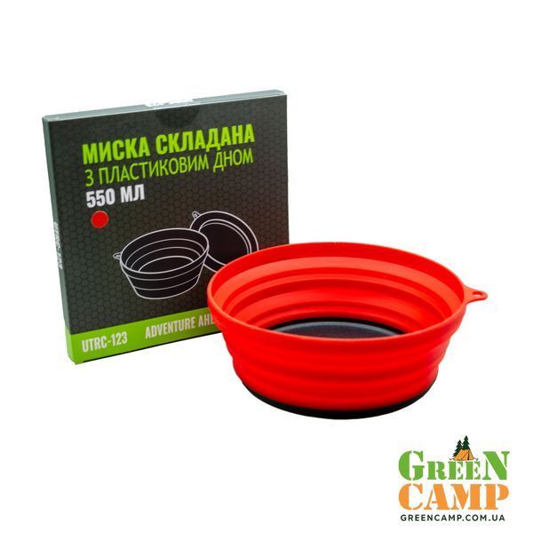 Тарілка TRAMP силіконова з пластиковим дном 550 мл UTRC-123, Терракотовий UTRC-123-terracota фото